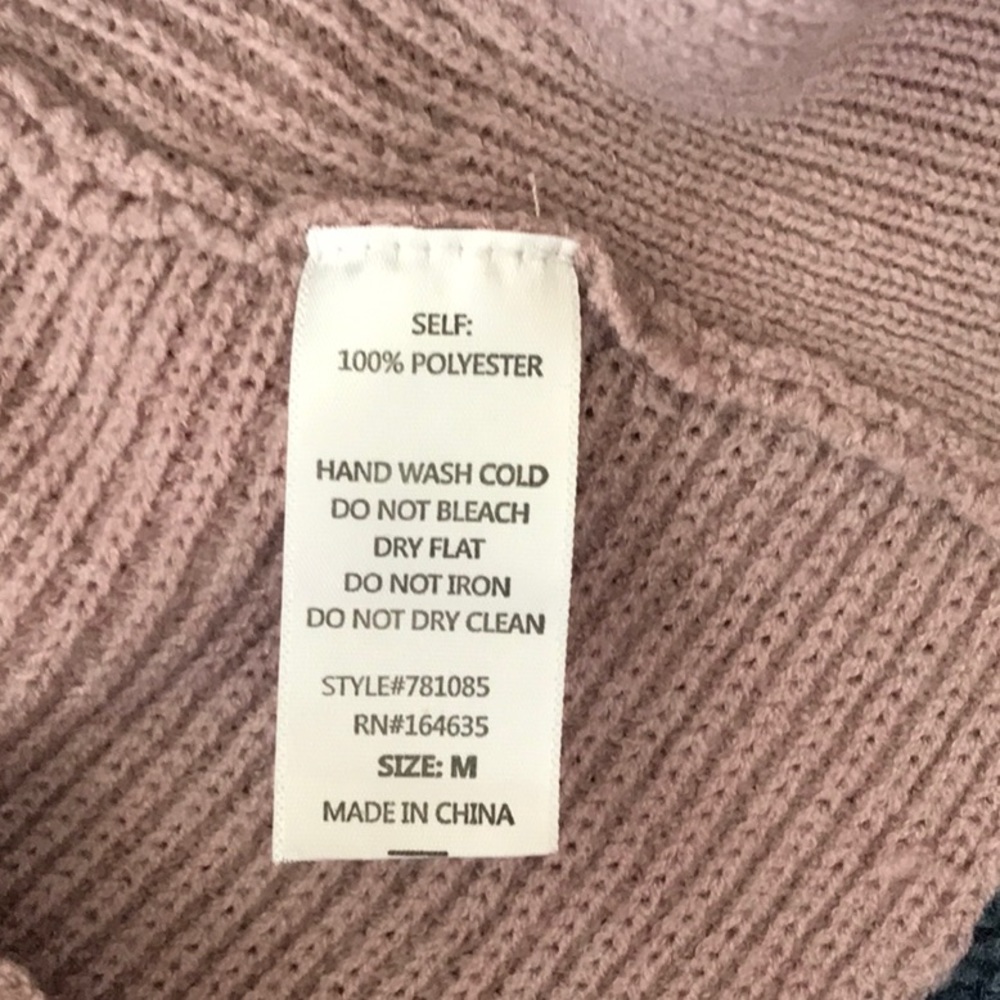 O & O Mauve Pink Sweater NWOT Sz M - Picture 5 of 8